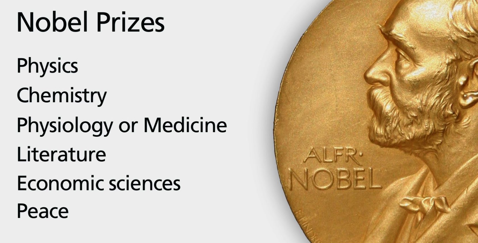 Here’s The List of Nobel Laureates and Their Fields